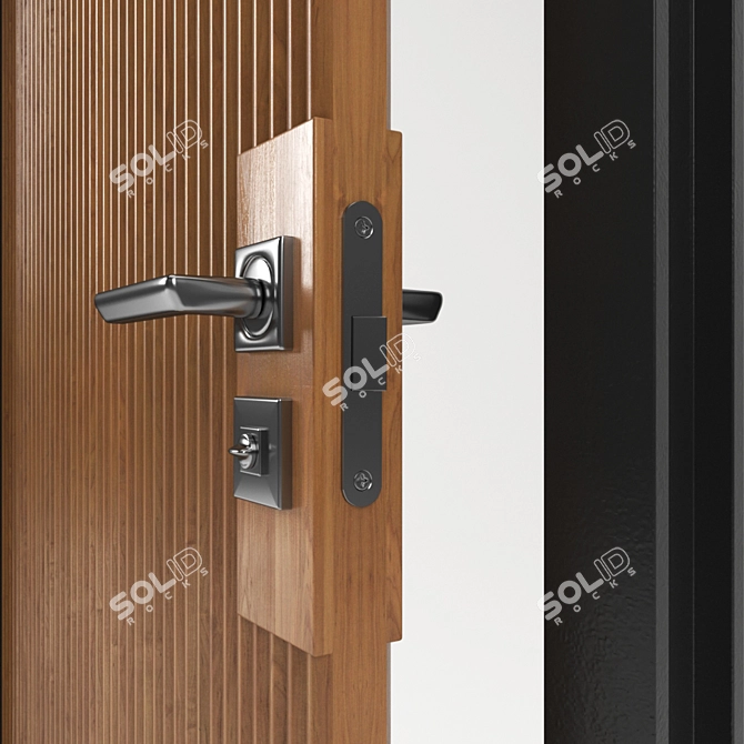 Elegant Entry Doors - Versatile Design 3D model image 3