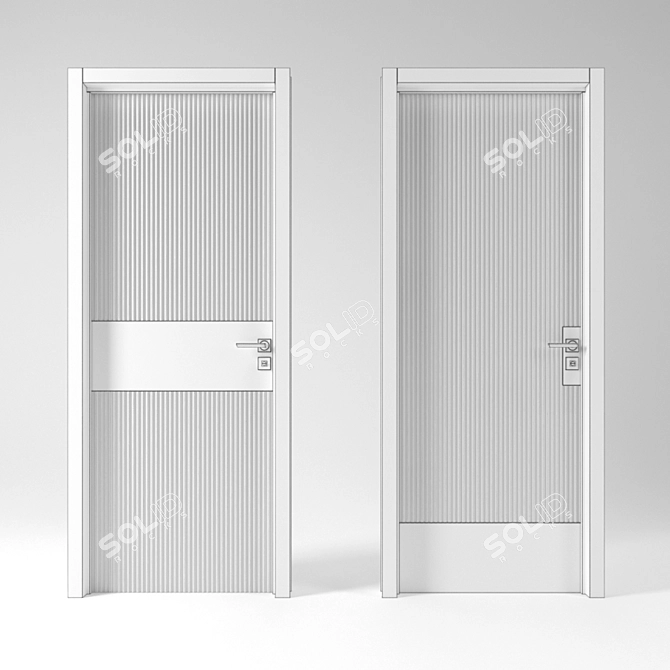 Elegant Entry Doors - Versatile Design 3D model image 4