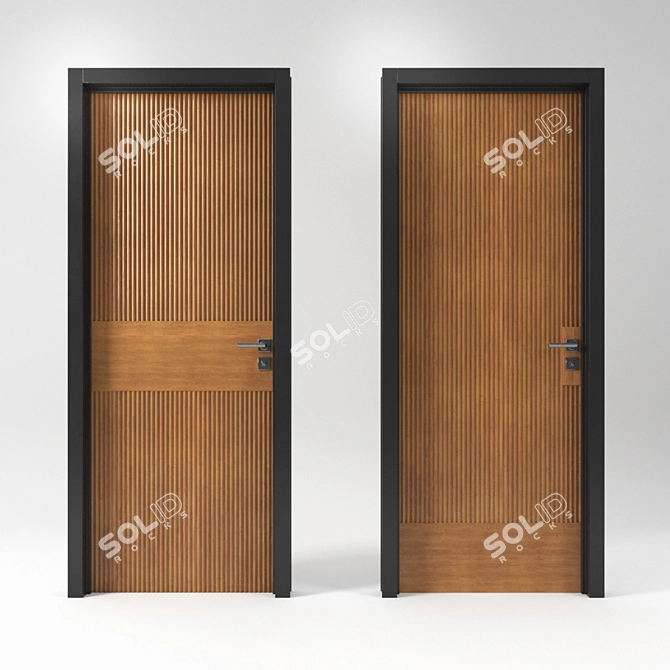 Elegant Entry Doors - Versatile Design 3D model image 6