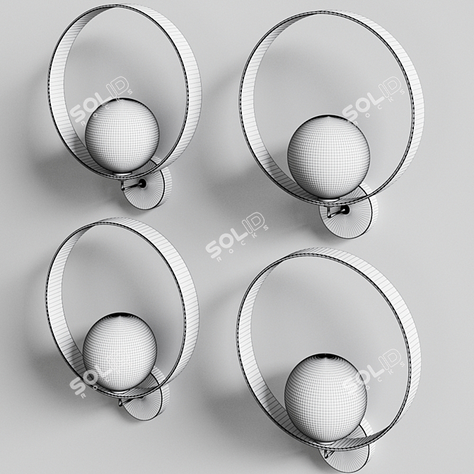 Modern Italian Leucos Giuko Wall Lamp 3D model image 2