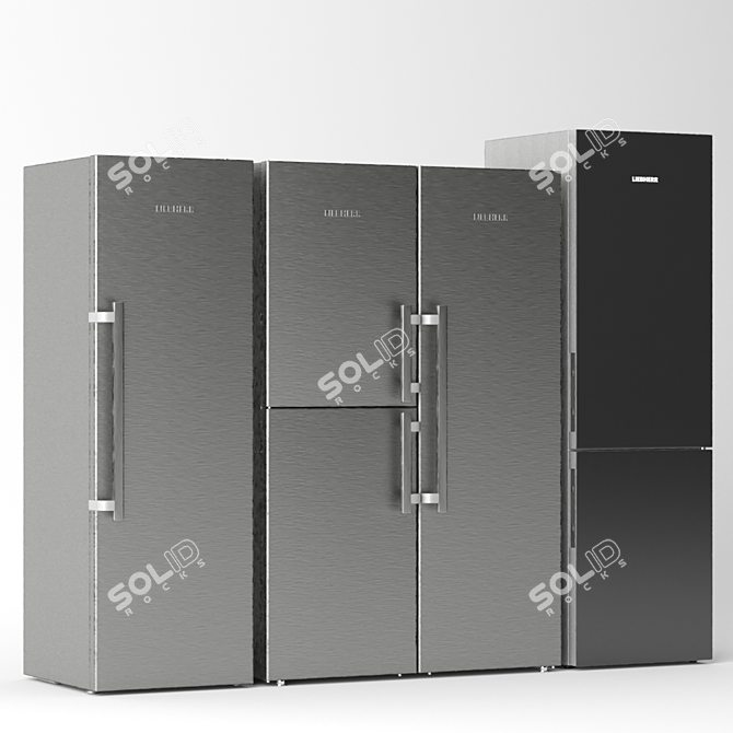 Liebherr Refrigerator Set: KBef 4310, SBSes 8483, CBNPgb 4855 3D model image 2