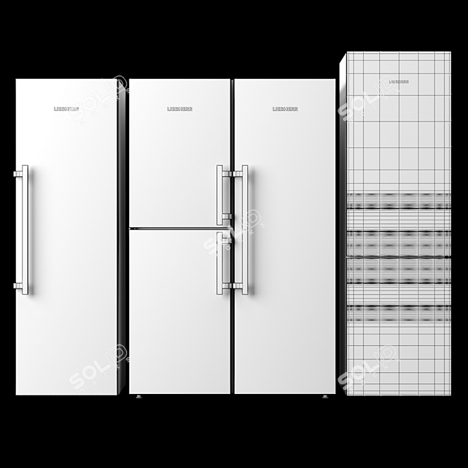 Liebherr Refrigerator Set: KBef 4310, SBSes 8483, CBNPgb 4855 3D model image 4