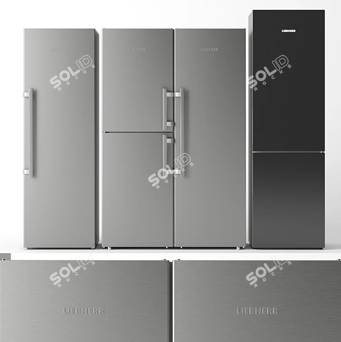 Liebherr Refrigerator Set: KBef 4310, SBSes 8483, CBNPgb 4855 3D model image 5
