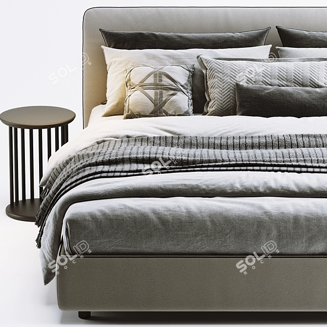 Sleek Tonight Bed: Modern Elegance 3D model image 3