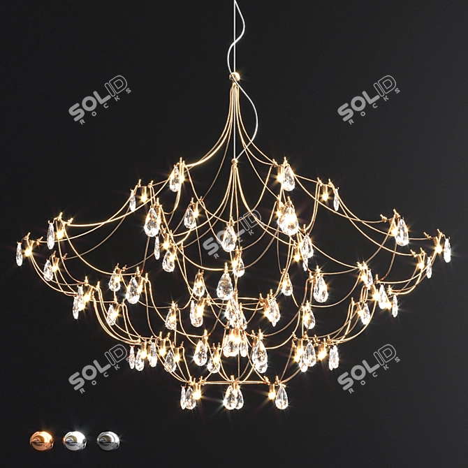 Galactic Crystal Quasar Chandelier 3D model image 1