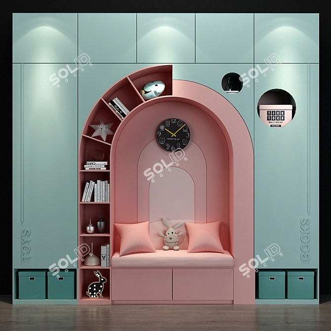 Kids' Room 0201: Fun & Functional Furniture! 3D model image 1