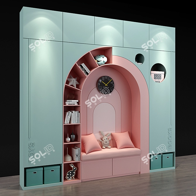 Kids' Room 0201: Fun & Functional Furniture! 3D model image 2