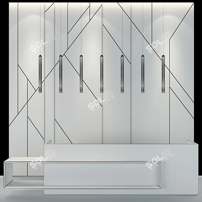 Sleek Reception Set02- Modern and Functional 3D model image 2