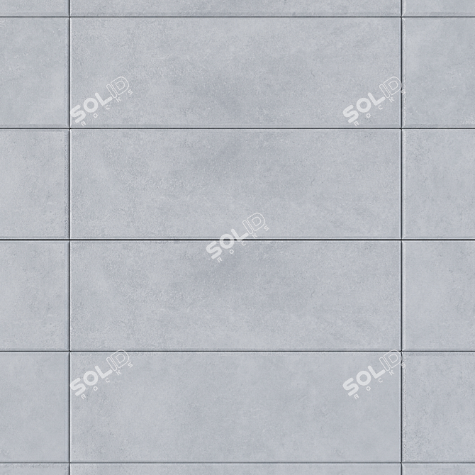 Concrete Wall Tiles: Suite Grey 3D model image 2