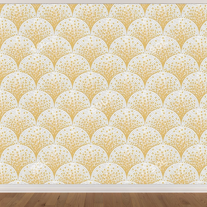 Seamless Wallpaper Set in 3 Colors 3D model image 2