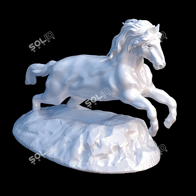 Stunning 3D Horse Statue 3D model image 1