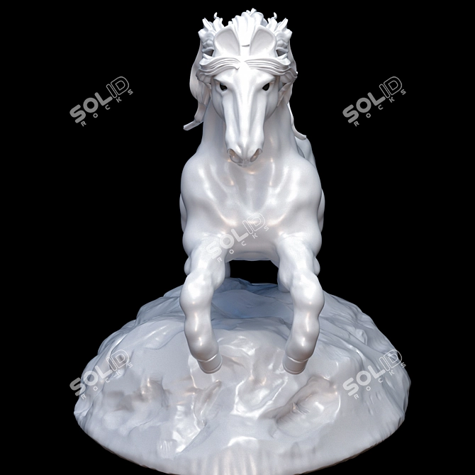 Stunning 3D Horse Statue 3D model image 2