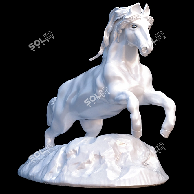 Stunning 3D Horse Statue 3D model image 3