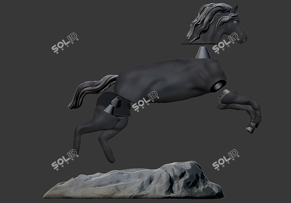Stunning 3D Horse Statue 3D model image 4