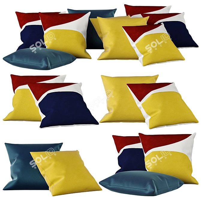Designer Pillow Set 32 | J by Jasper Conran 3D model image 1