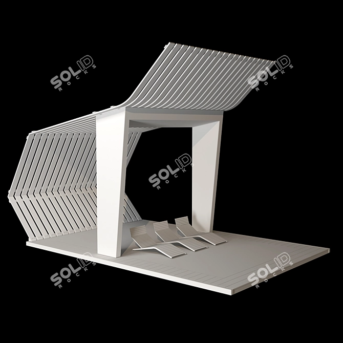 Versatile Outdoor Pergola Kit 3D model image 5