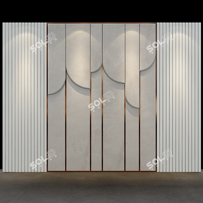 Elegant Panel Set 77  3D model image 1