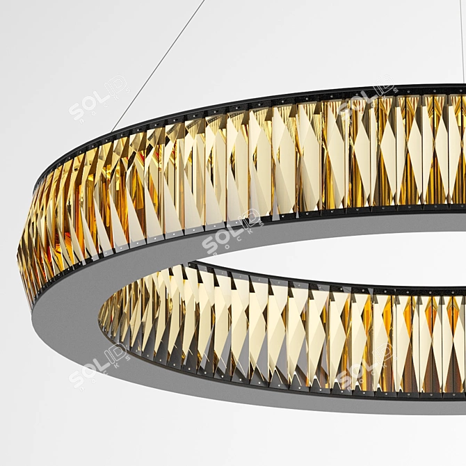 Elegant Vancouver Pendant Chandelier 3D model image 2