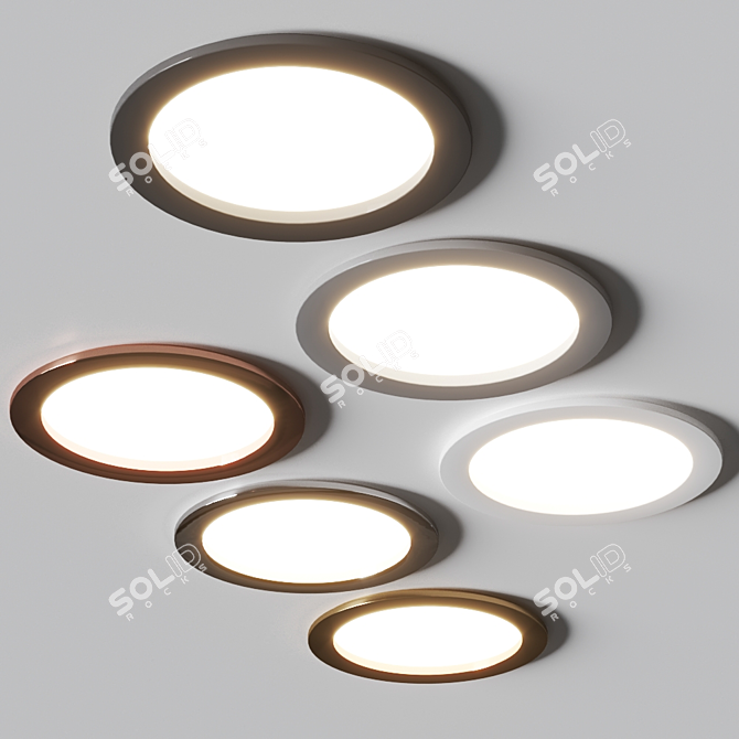 Arkoslight Neox LED Recessed Ceiling Lamp 3D model image 1