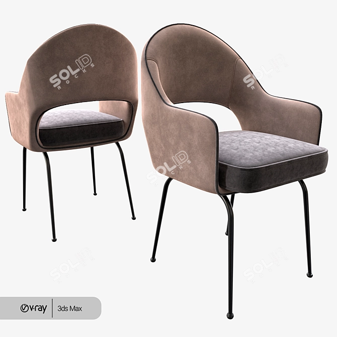 Sleek and Stylish Fifty Two Chairs 3D model image 2