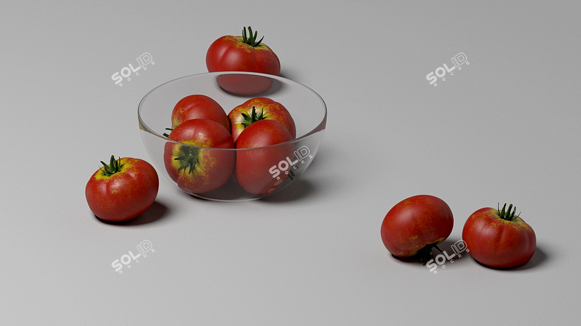 Fresh and Juicy Tomato Harvest 3D model image 1