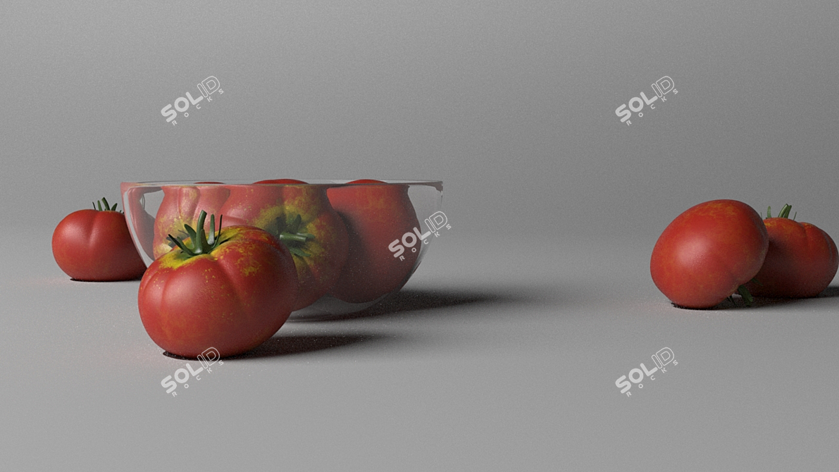 Fresh and Juicy Tomato Harvest 3D model image 2