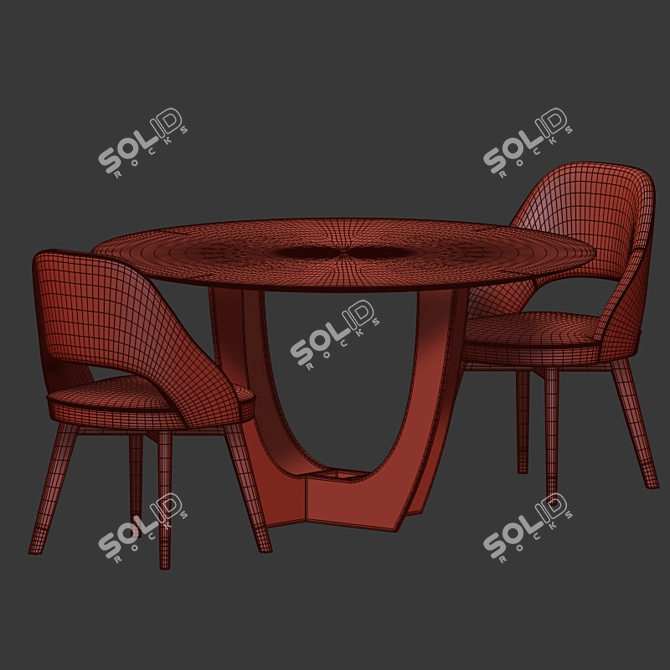 Colette & Romeo: Chic Dining Set 3D model image 4