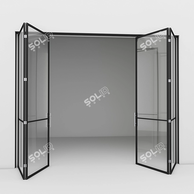 Sleek Aluminum Door 4: Vray & Corona 3D model image 2