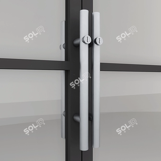 Sleek Aluminum Door 4: Vray & Corona 3D model image 5