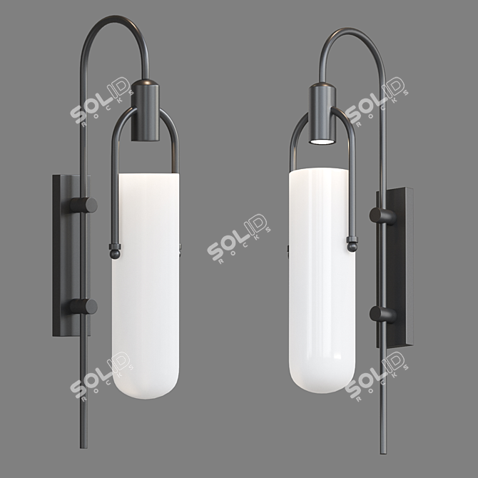 Modern Glass Wall Lamp: Lampatron ODIL 3D model image 1