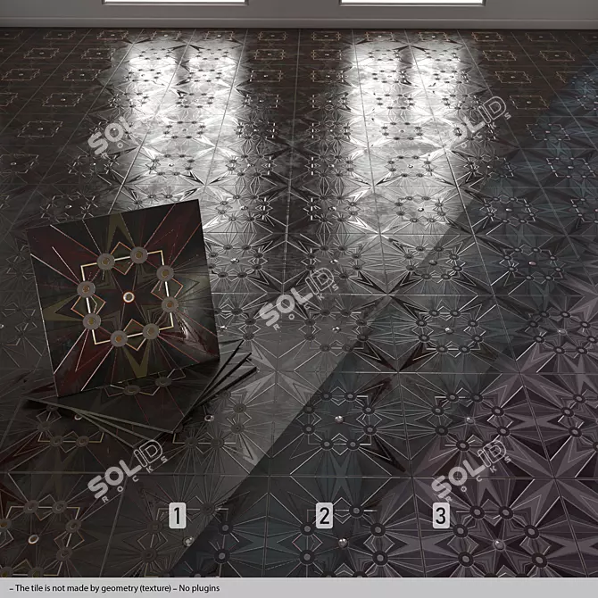 Ceramic Tile Floor Texture 3D model image 1