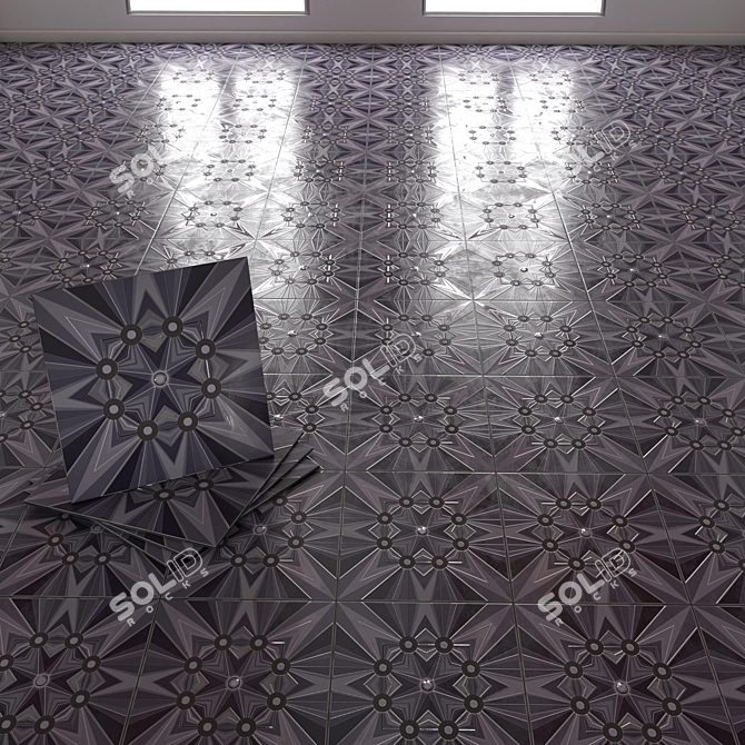 Ceramic Tile Floor Texture 3D model image 4