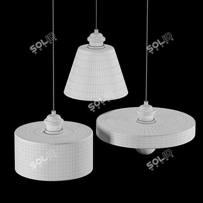 Modern Concrete Lamps 3D model image 4