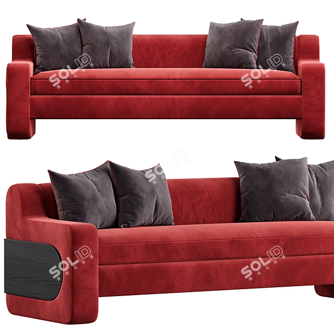 Luxury Kingsley Sofa by Bradley USA 3D model image 1