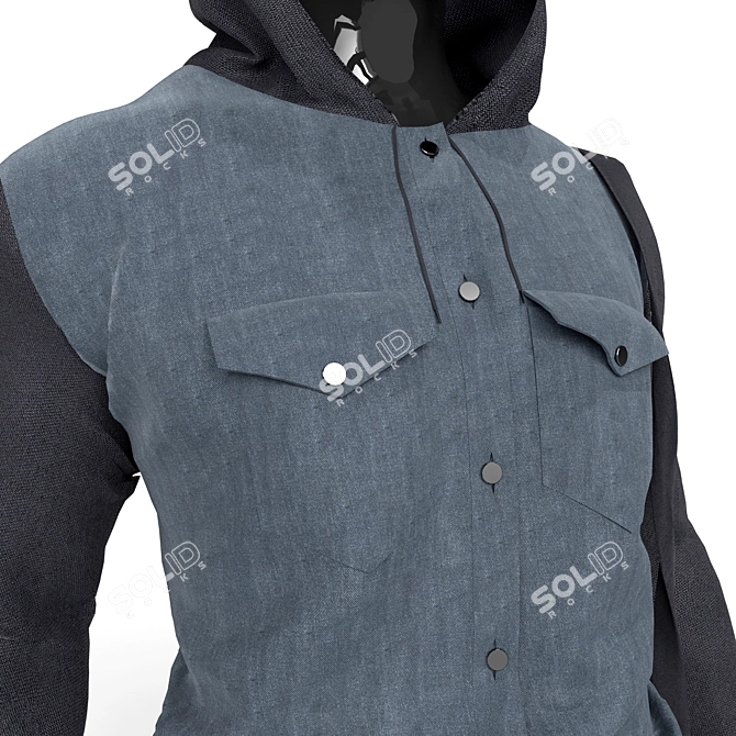 Title: Versatile Denim Jacket 3D model image 3