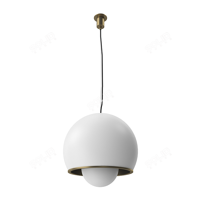 1960s Italian Suspension Light 3D model image 1