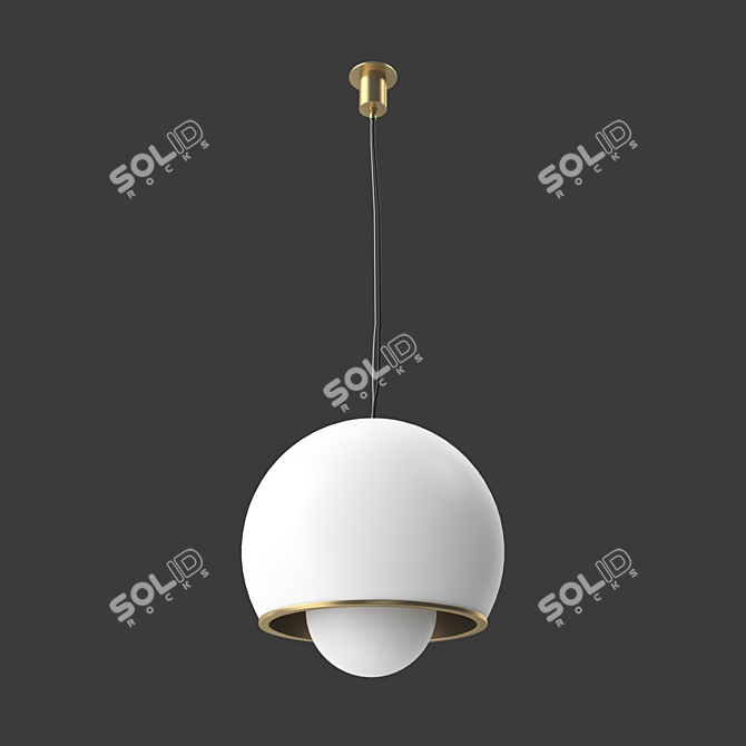 1960s Italian Suspension Light 3D model image 2