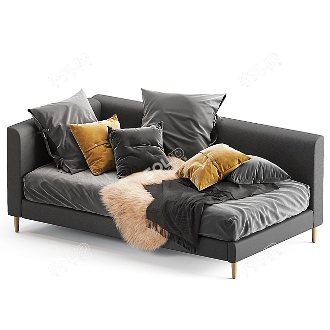 Timo Corner Sofa Bed: Stylish and Versatile 3D model image 2