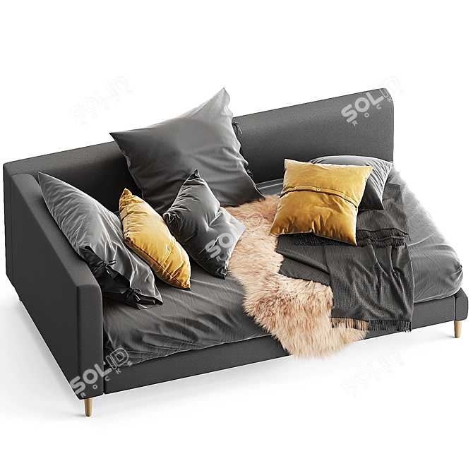 Timo Corner Sofa Bed: Stylish and Versatile 3D model image 3