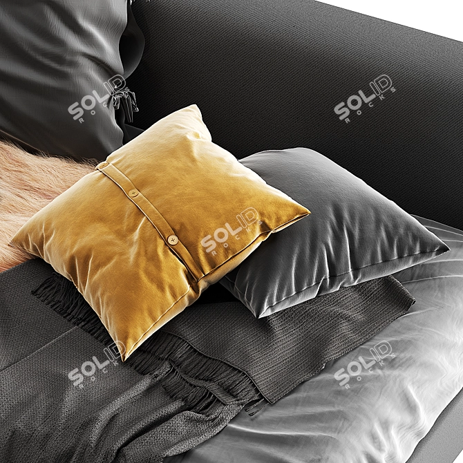 Timo Corner Sofa Bed: Stylish and Versatile 3D model image 4