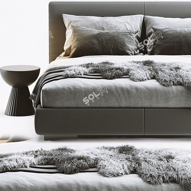 Luxury Flexform Magnum Bed - Modern Italian Design 3D model image 3