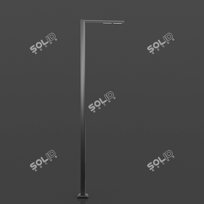 CityLights LED: Modern Metal Street Lighting 3D model image 2