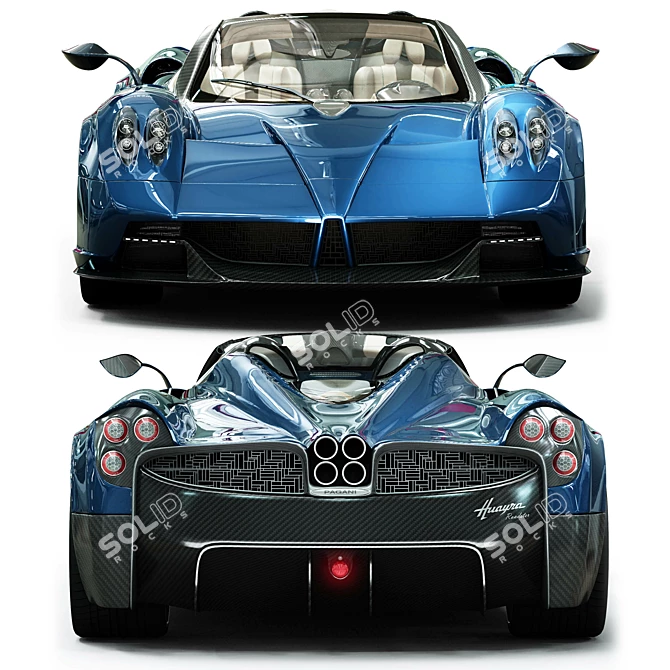 Exquisite Pagani Huayra Supercar 3D model image 3