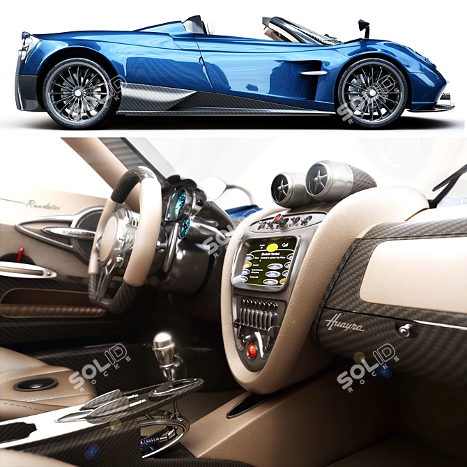 Exquisite Pagani Huayra Supercar 3D model image 6