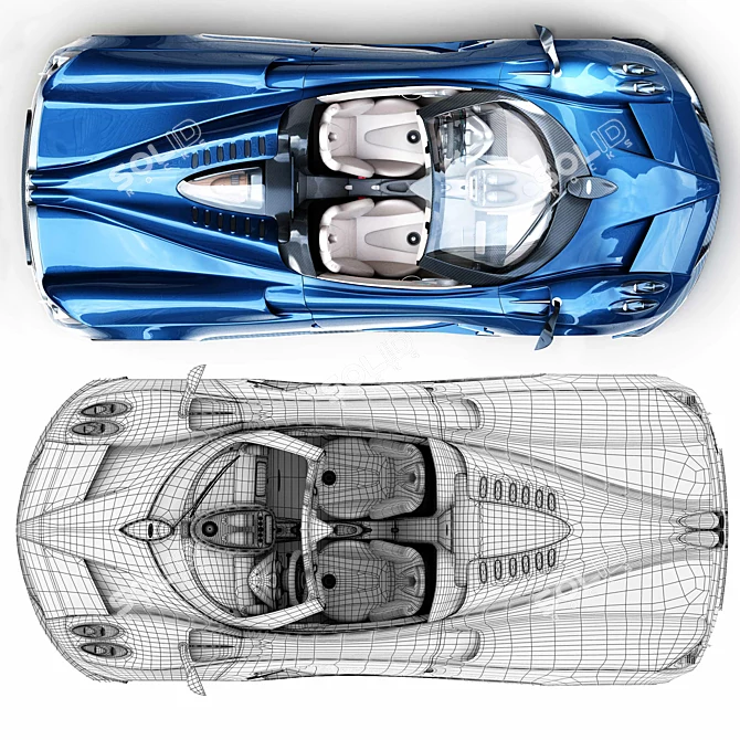 Exquisite Pagani Huayra Supercar 3D model image 7