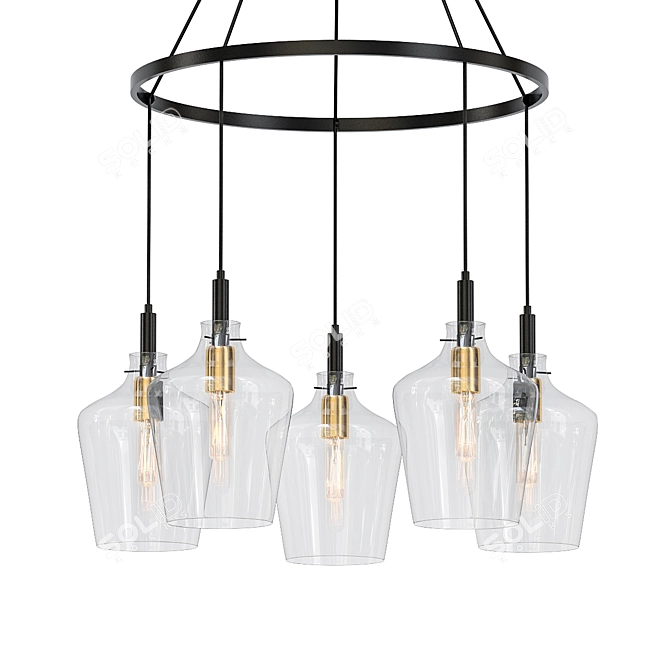 Quoizel June 26" Earth Pendant 3D model image 1