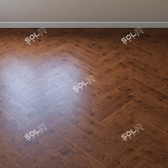 HARO Oak Brown Universal HDF Plank 3D model image 4