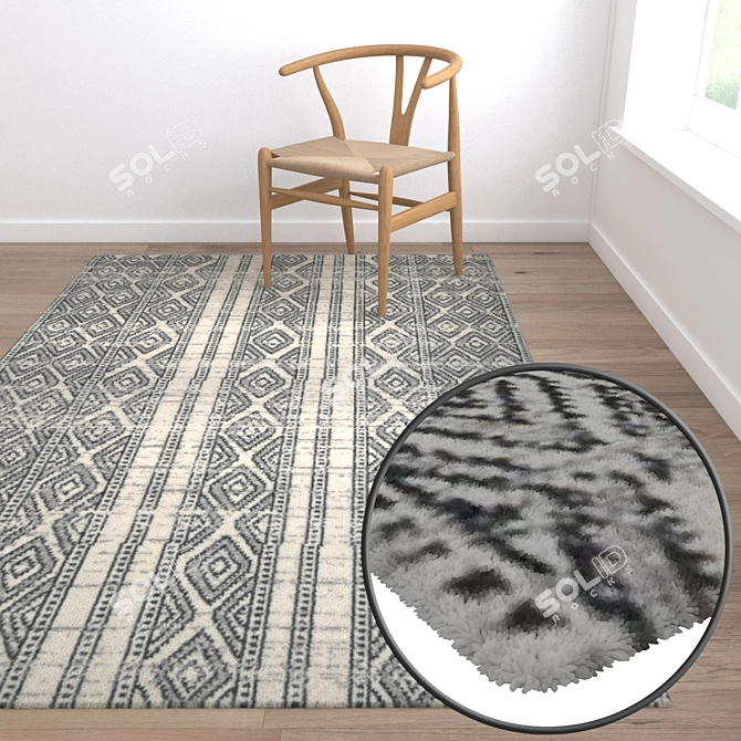 High-Quality Carpet Set 3D model image 5