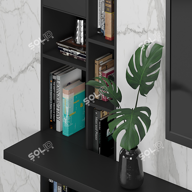 Flexible TV Wall Unit 3D model image 2