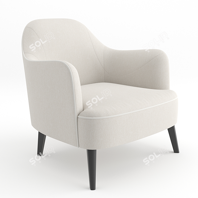 Flexform Dragonfly & Lysandre Armchairs: Contemporary Elegance by Roberto Lazzeroni 3D model image 9